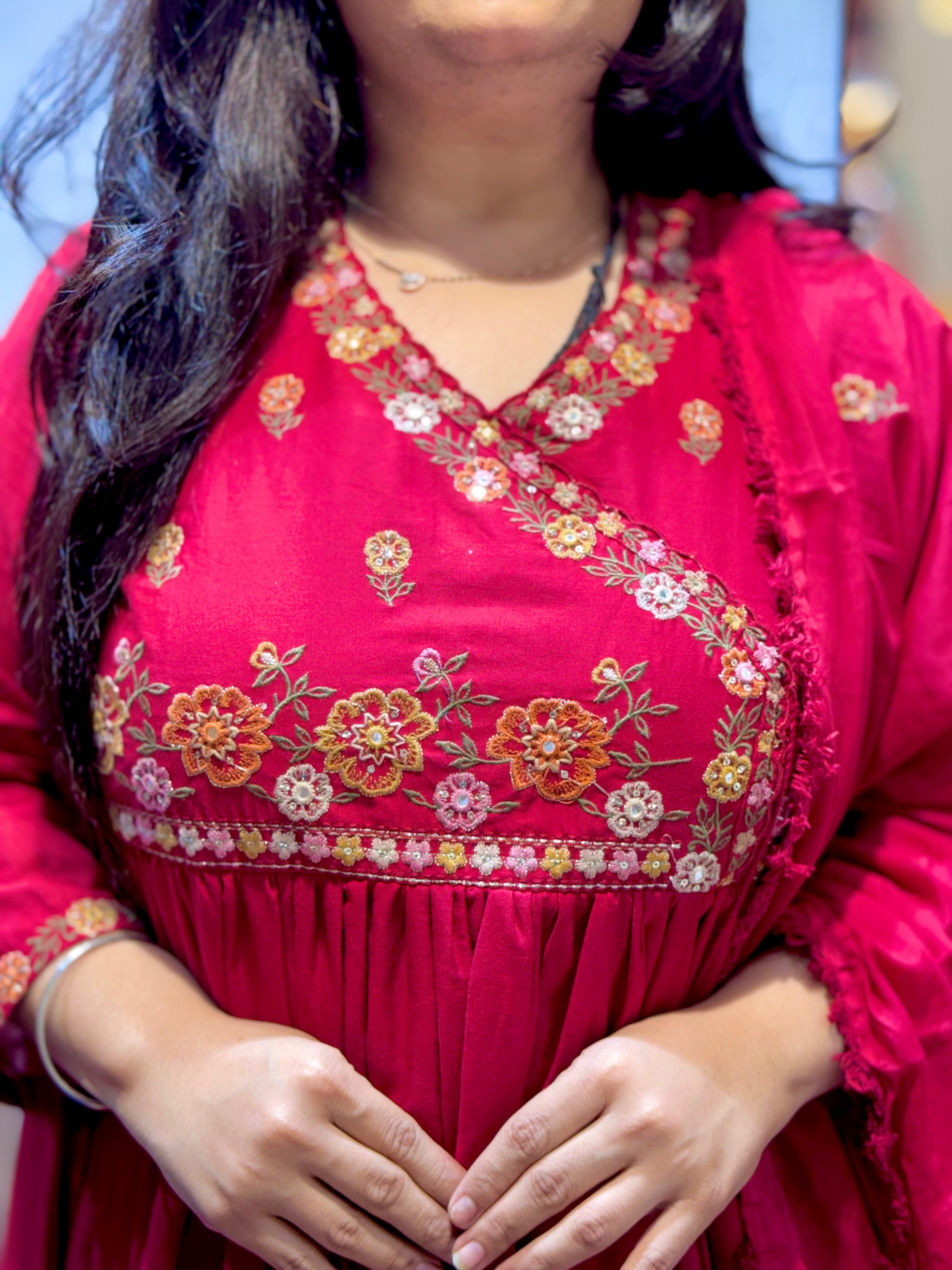 Royal red Mal mal cotton