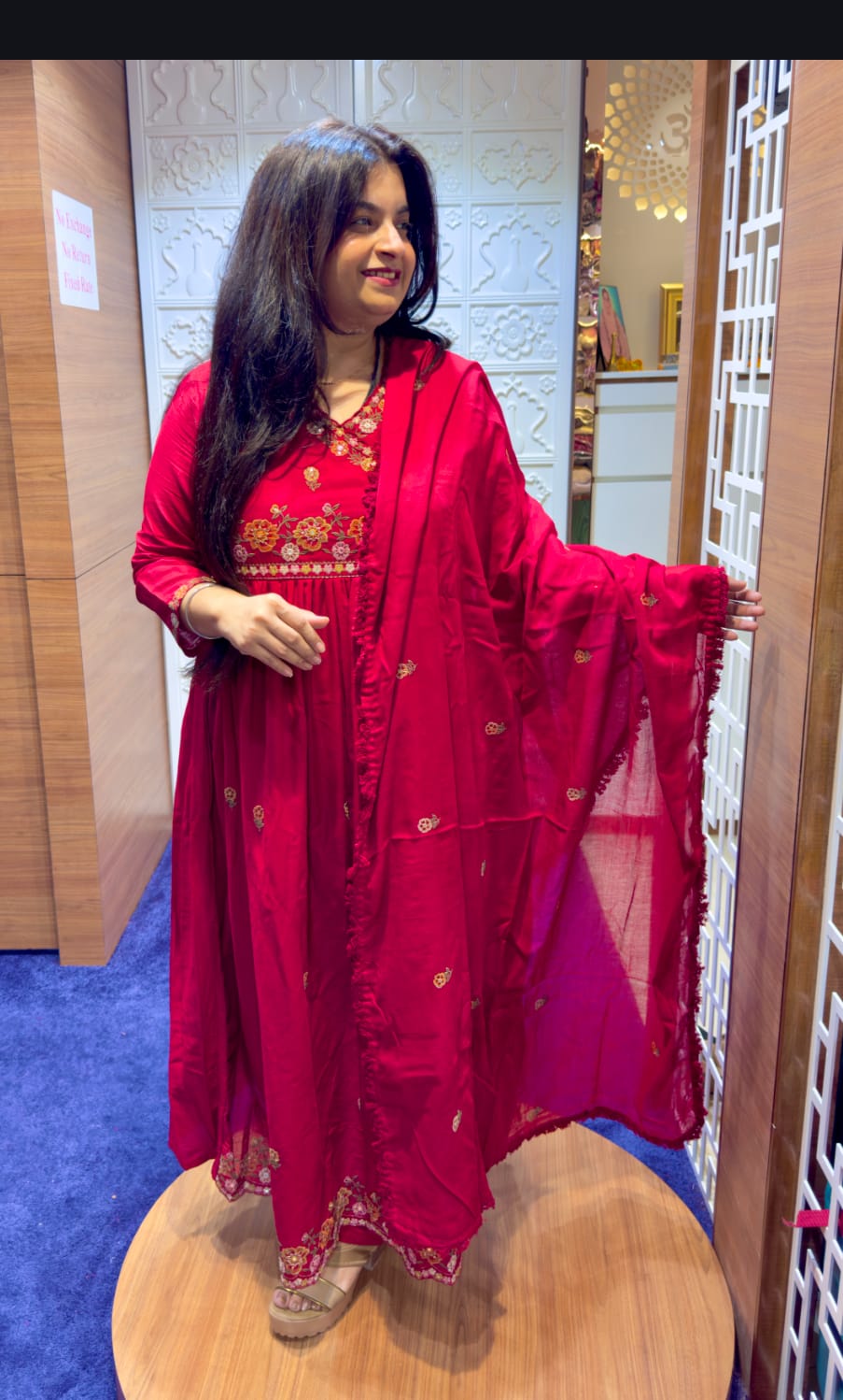 Royal red Mal mal cotton